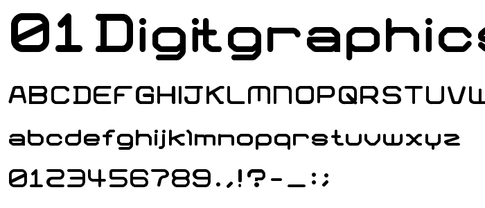 01 DigitGraphics font